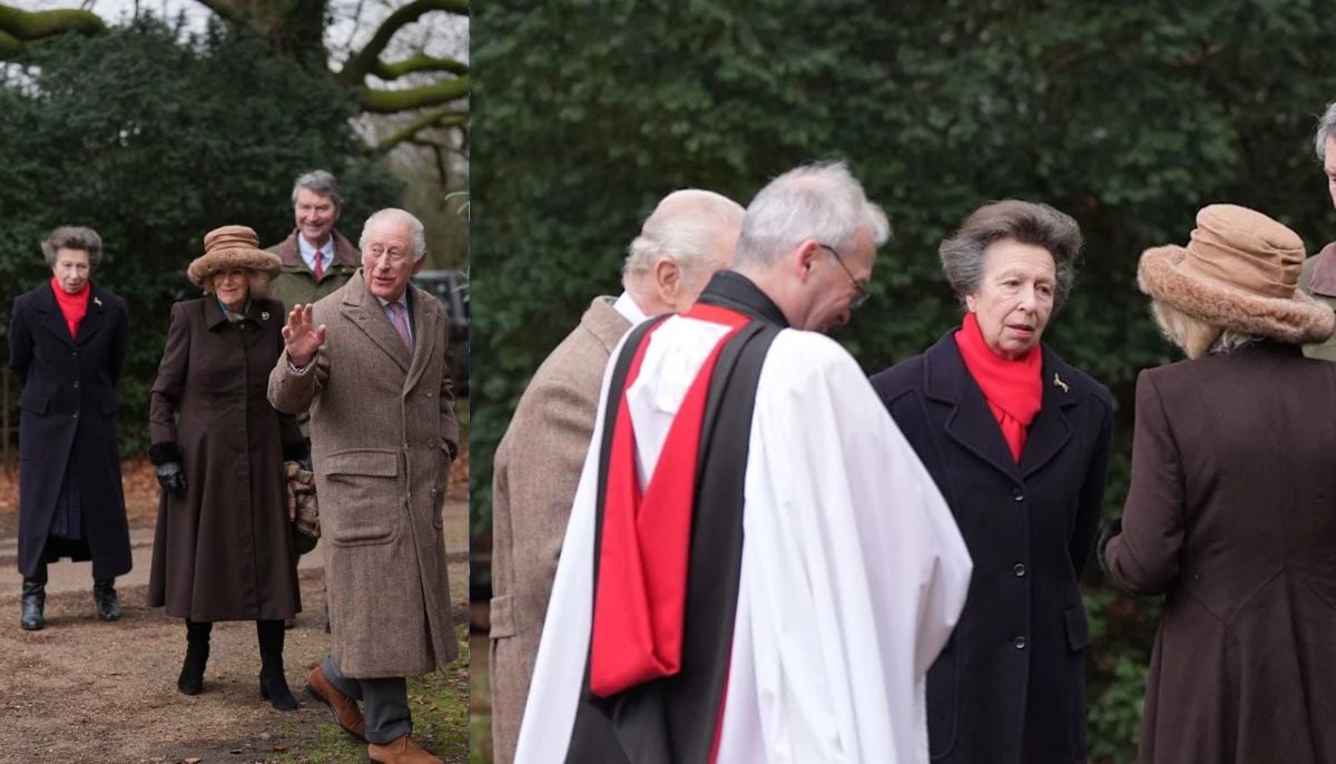 King Charles and Princess Anne reunite for Sunday service at Sandringham