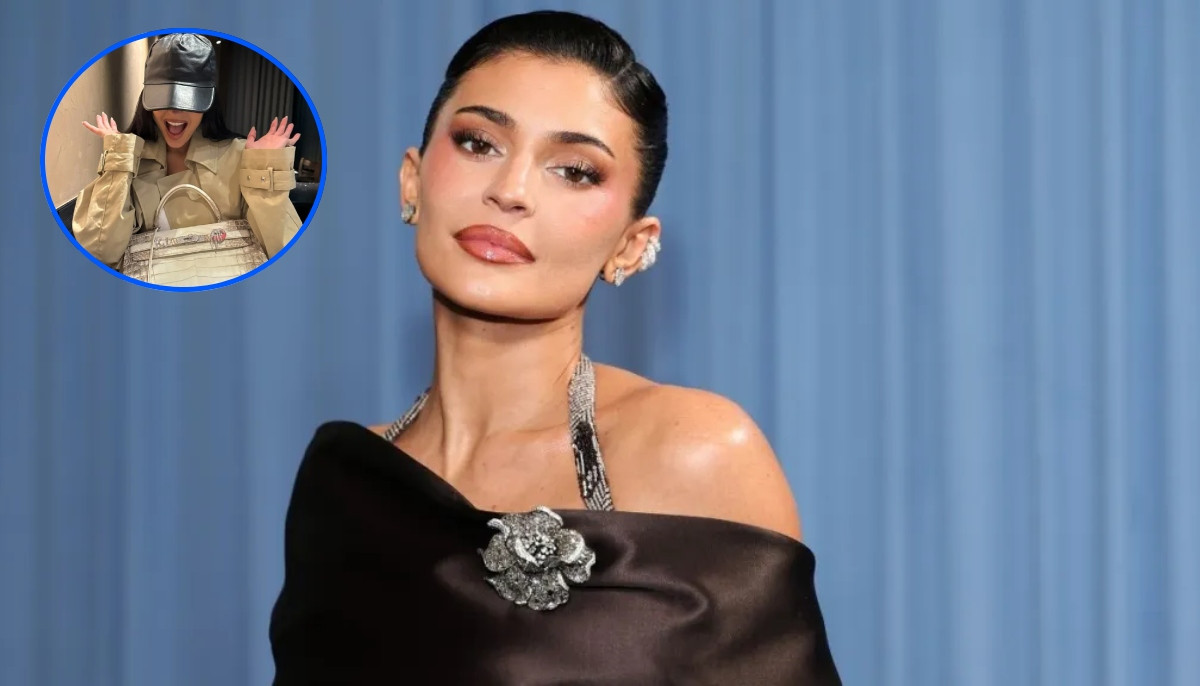 Kylie Jenner debuts luxe diamond lip logo charm on iconic Hermès Birkin
