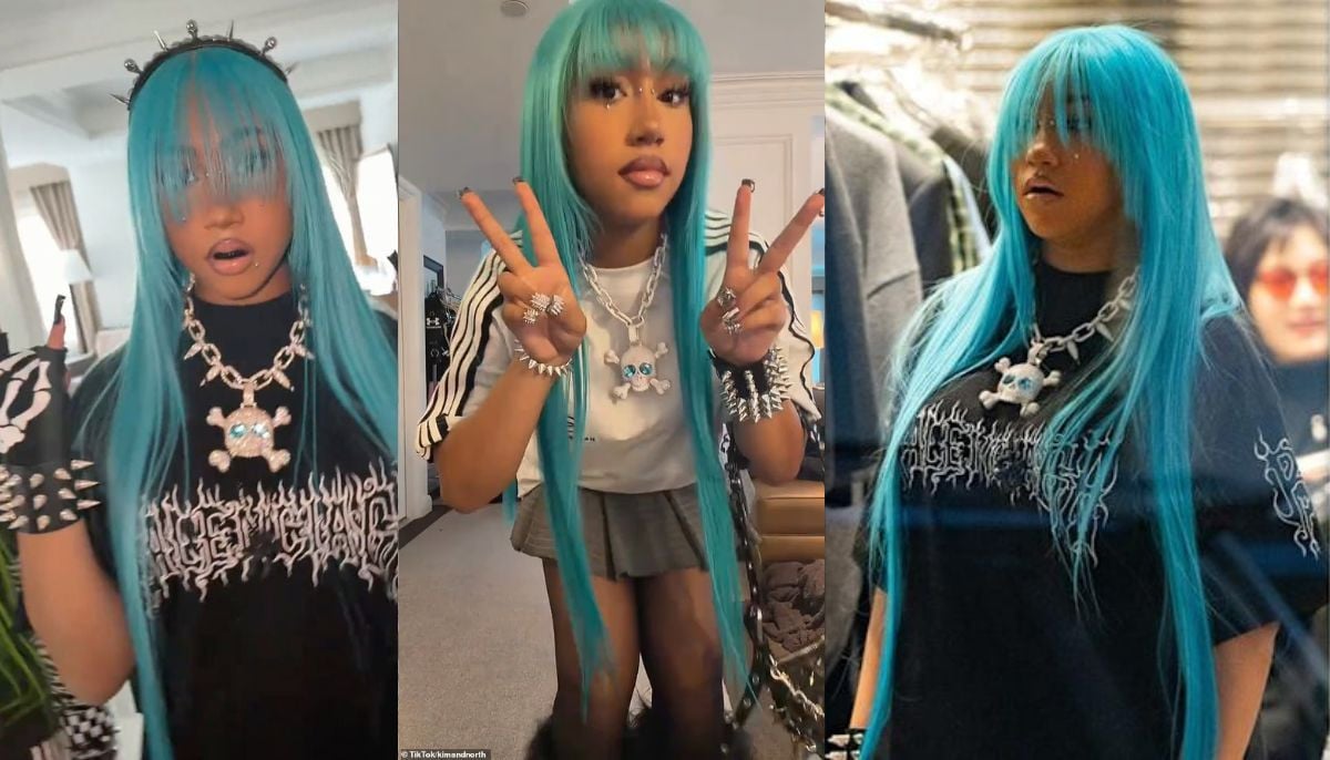 North West debuts bold facial piercings during NYC shopping spree