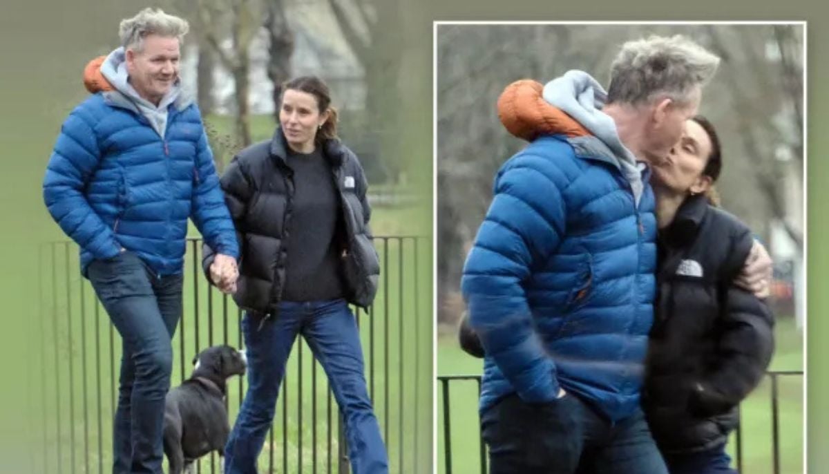 Gordon Ramsay shares romantic kiss with wife on London stroll