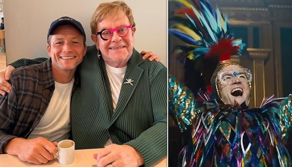 Elton John celebrates birthday with &amp;apos;Rocketman&amp;apos; star Taron Egerton
