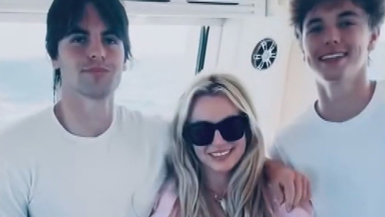 Britney Spears reunites with her grown sons for a rare family look