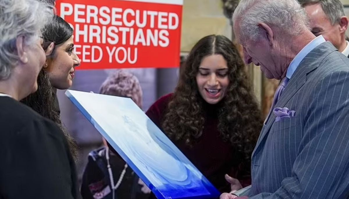 Young girl turned shy as King Charles greets fans after church service