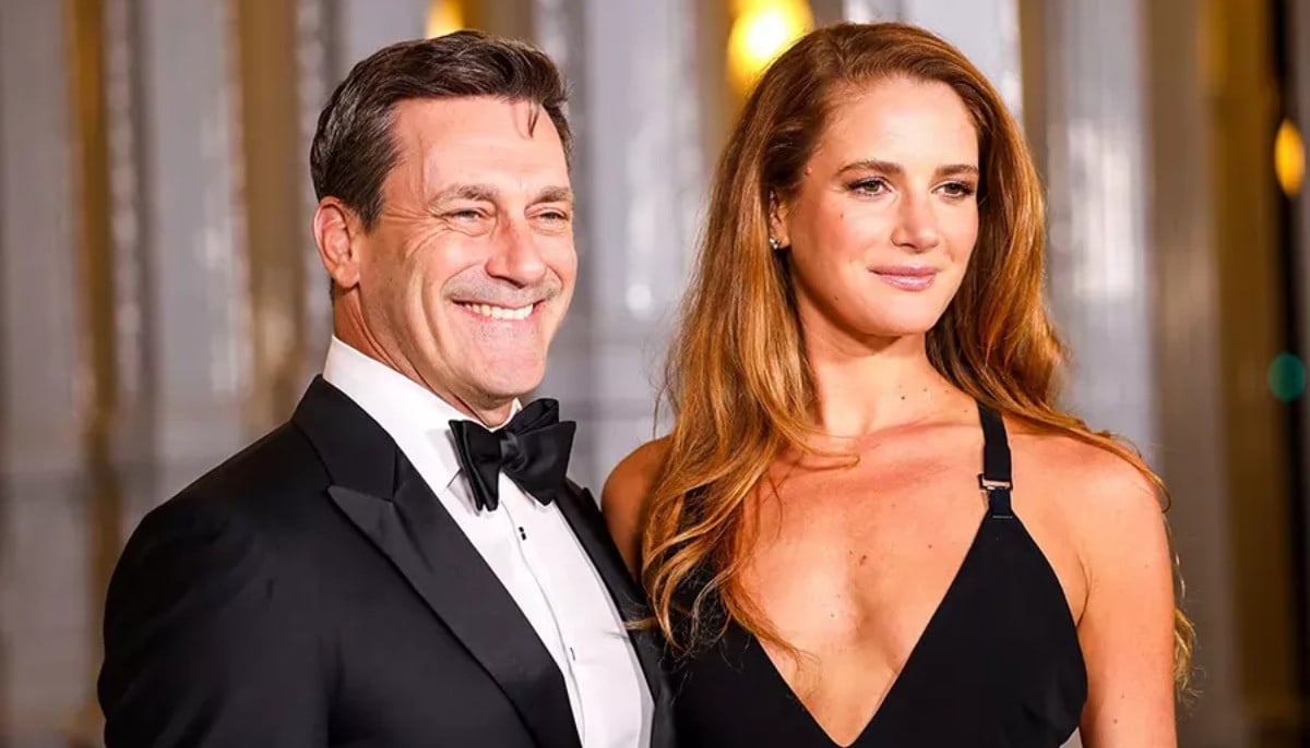 Jon Hamm reveals fun perks of working with wife Anna Osceola on Apple TV series