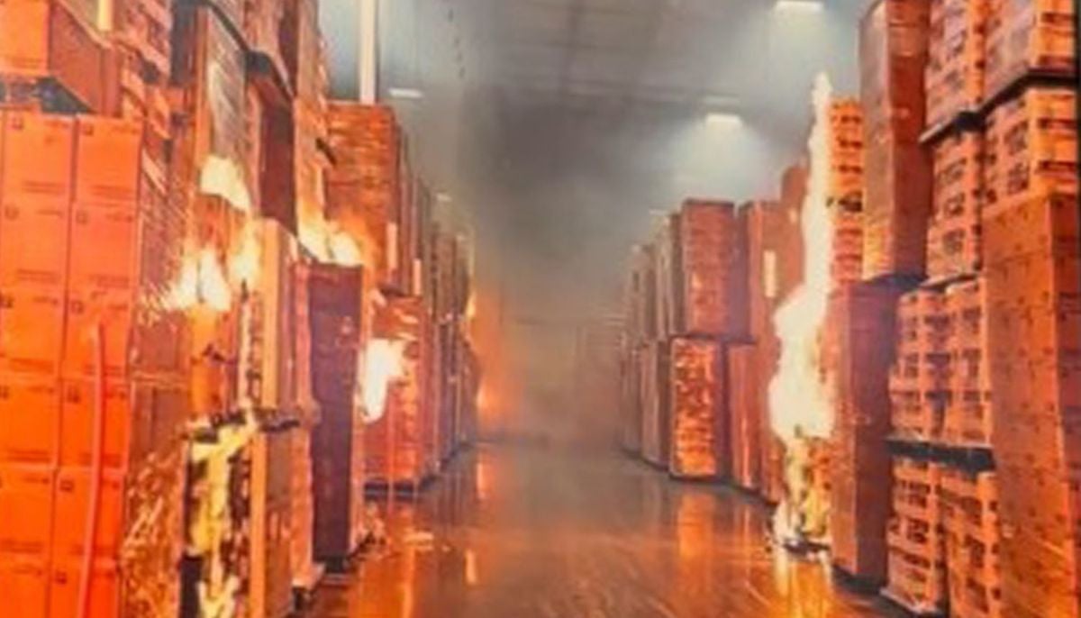 Suspect arrested for starting five hundred million dollar Kimberly-Clark warehouse fire