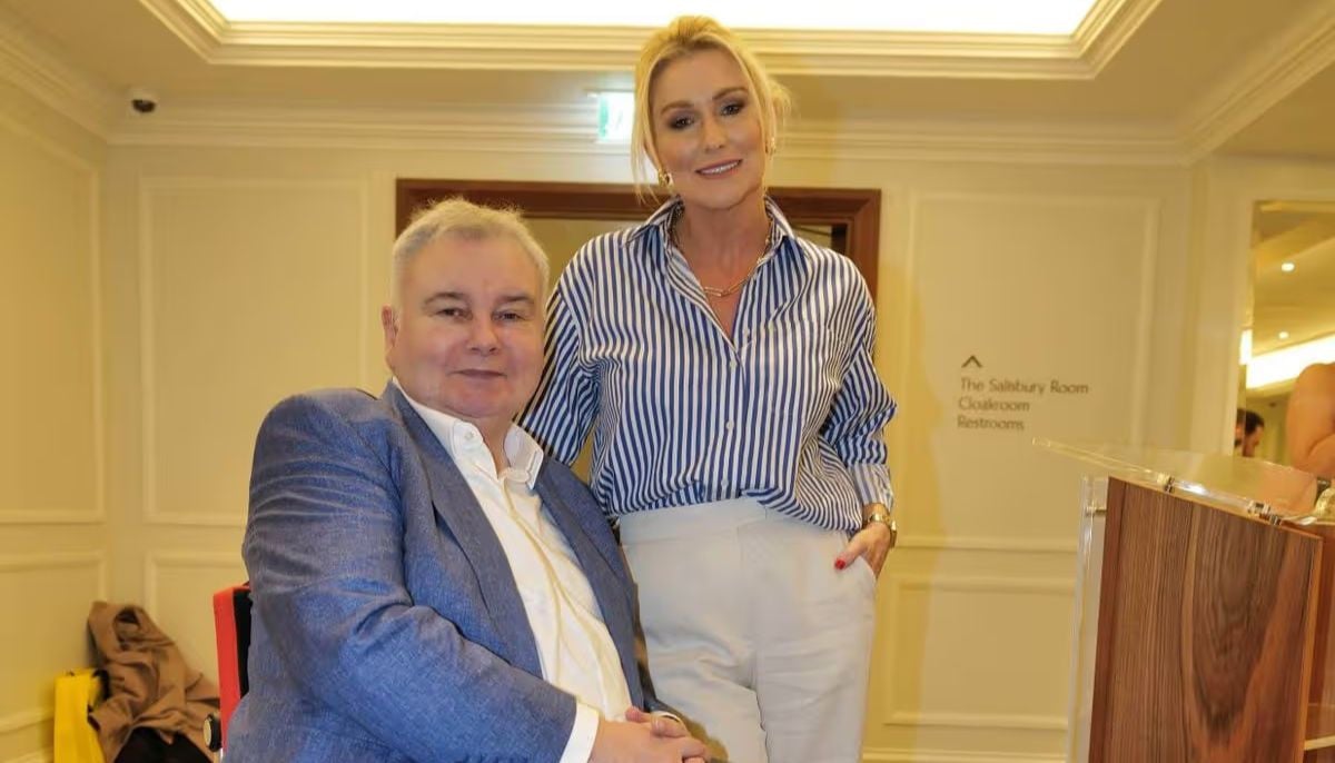 Eamonn Holmes pictured smiling with girlfriend Katie before stroke