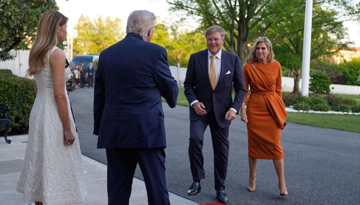 Donald Trump and Melania Trump welcome Dutch royals to White House
