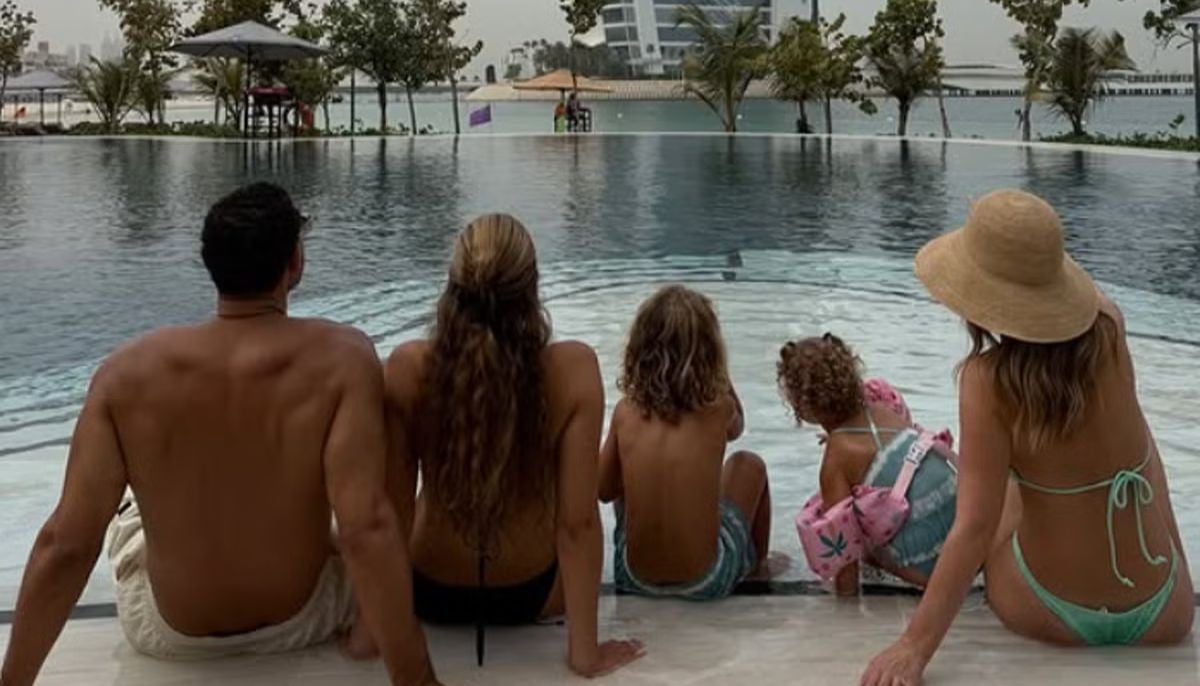 Kate Ferdinand flaunts abs on family staycation with Rio after Dubai return