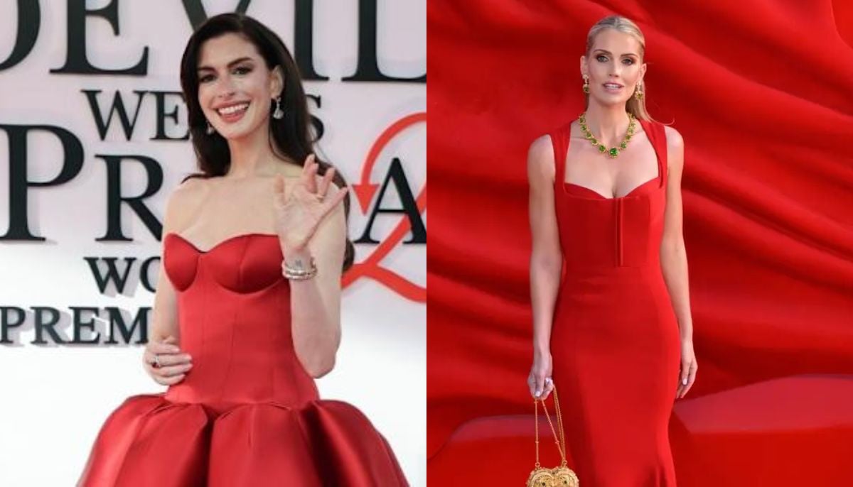 Lady Kitty Spencer dazzles in corseted version of Anne Hathaway&amp;apos;s iconic &amp;apos;Devil Wears Prada&amp;apos; dress
