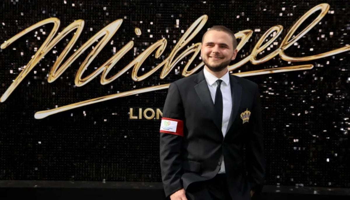 Prince Jackson turns heads with emotional tribute to dad at ‘Michael’ premiere