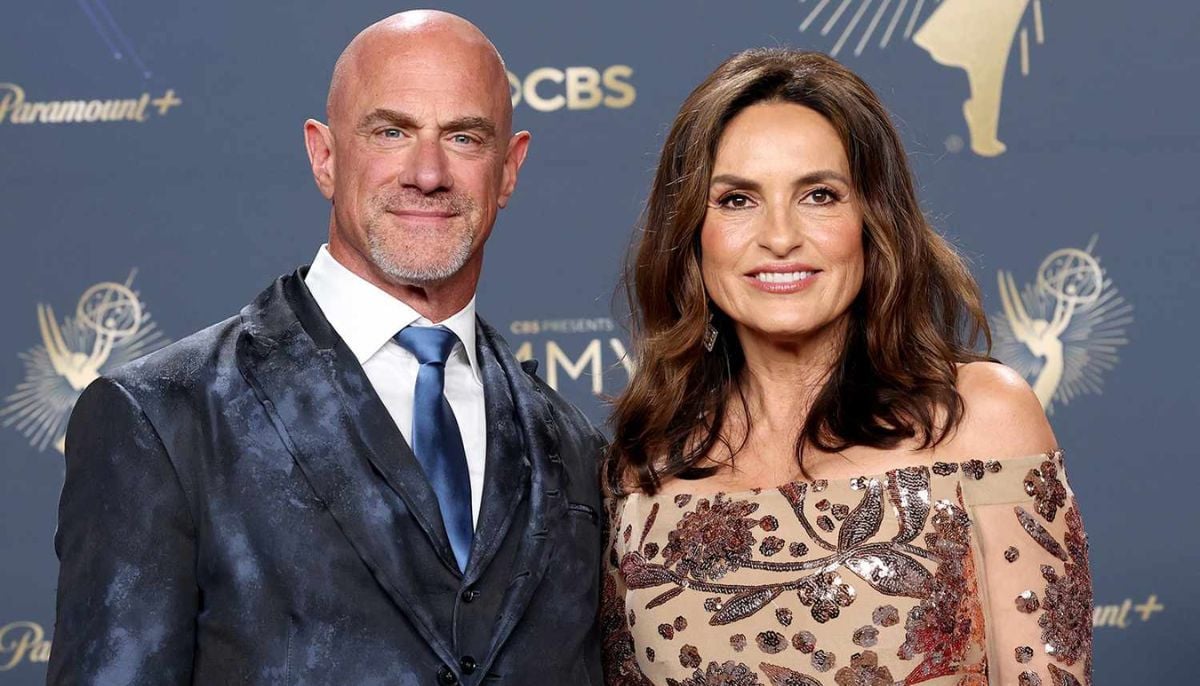 Christopher Meloni and Mariska Hargitay enjoy dinner as he jokes he's 'newly unemployed'