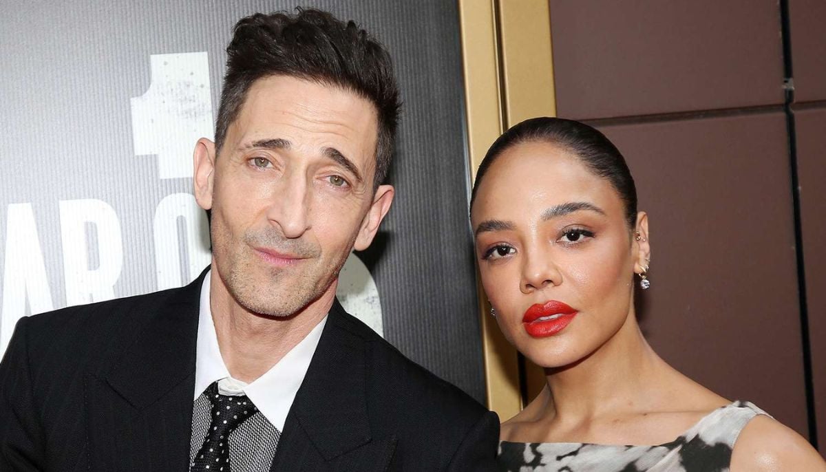 Tessa Thompson praises costar Adrien Brody at Broadway opening