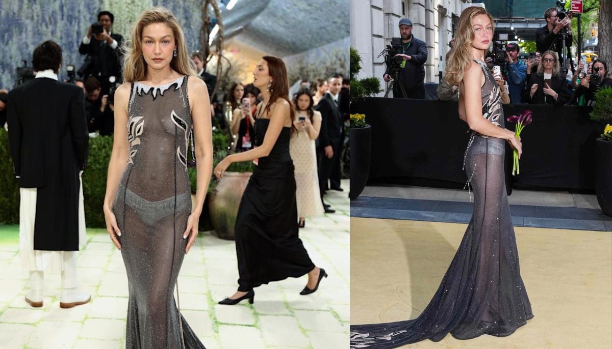 Gigi Hadid dazzles at Met Gala in custom crystal embellished gown