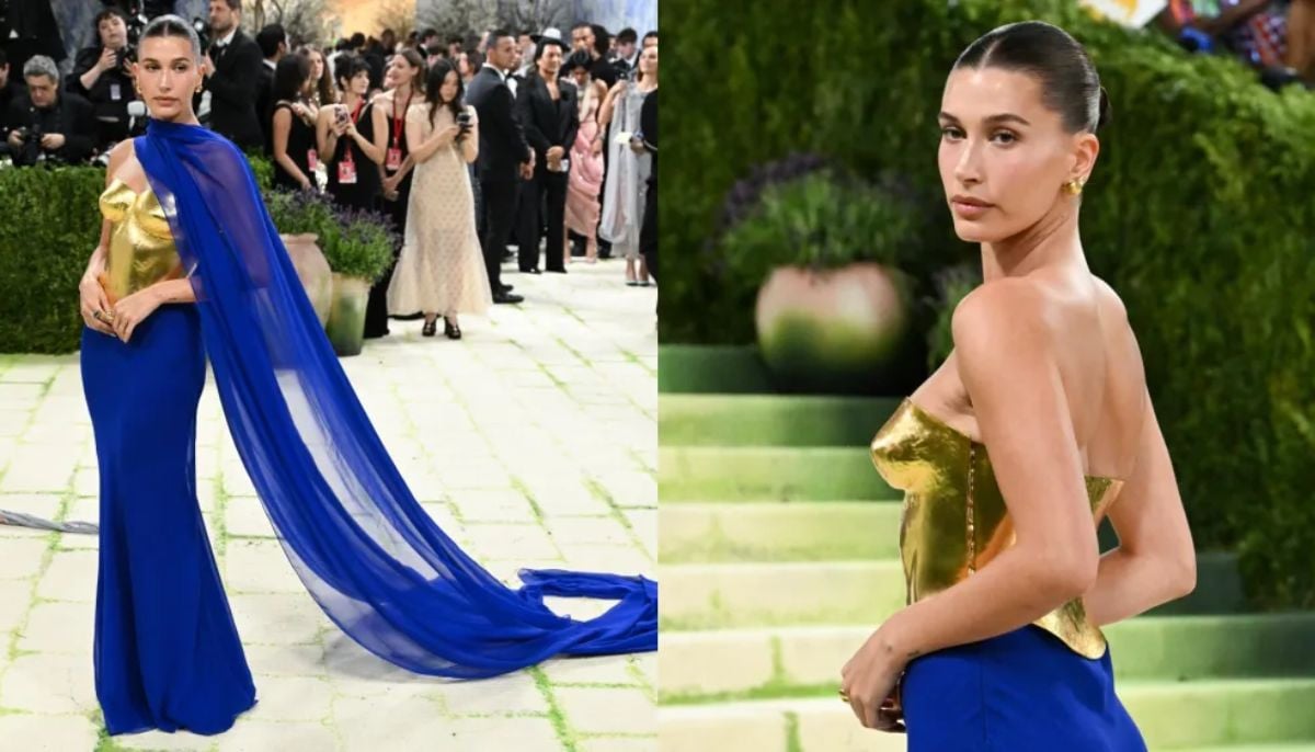 Hailey Bieber turns heads in Greek goddess-inspired look at solo Met Gala appearance