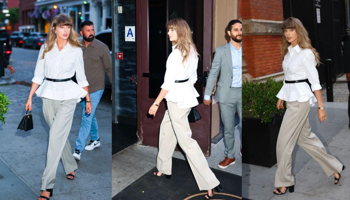 Taylor Swift stuns in chic bridal white at NYC dinner