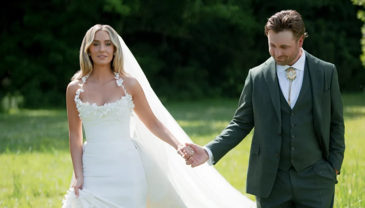 Lainey Wilson weds former NFL star Devlin Hodges in scenic cave wedding