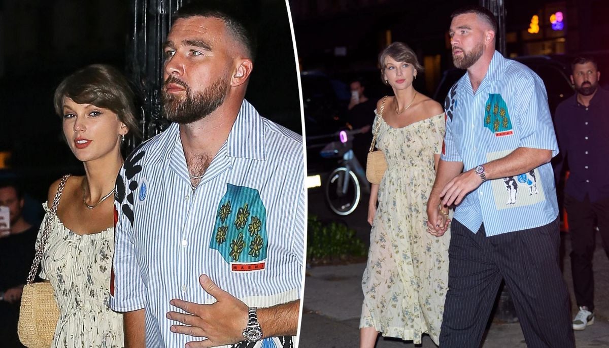 Taylor Swift stuns in $2,000 gown and $1,700 bag at NYC dinner with fiancé Travis Kelce