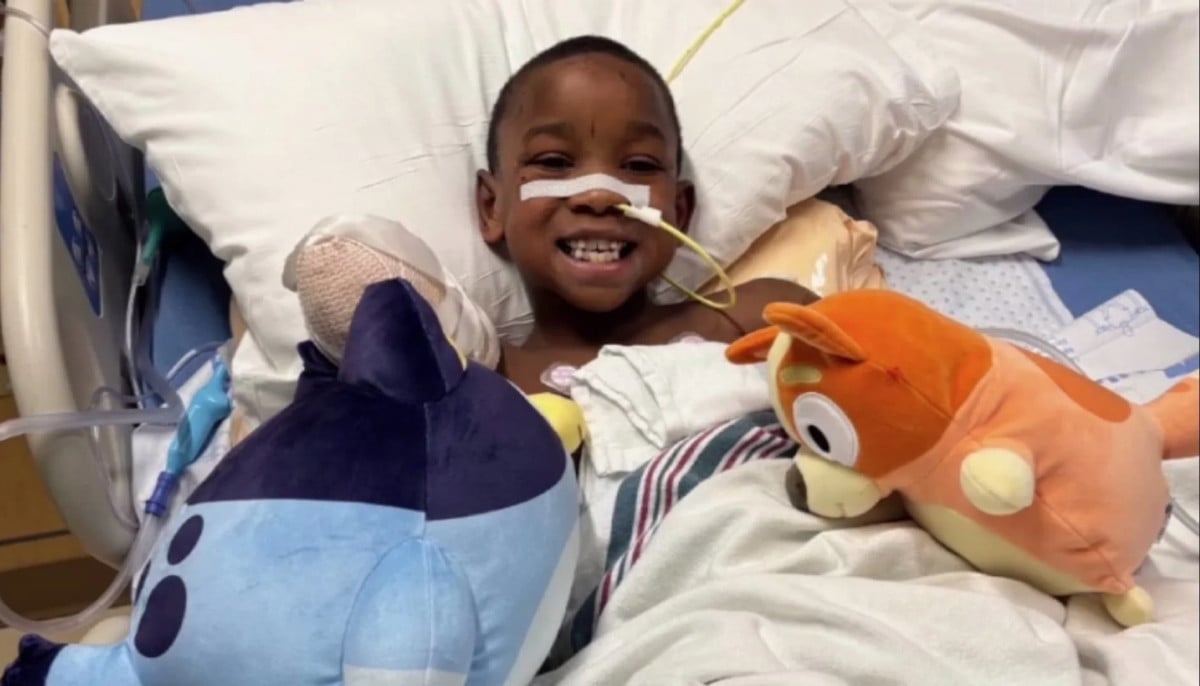 Michigan boy returns home after losing both arms in pit bull attack