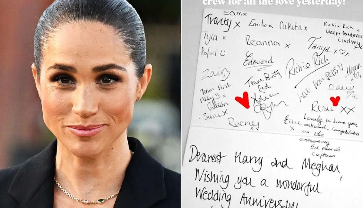 Meghan Markle receives a heartfelt surprise from British Airways crew ahead of her wedding anniversary