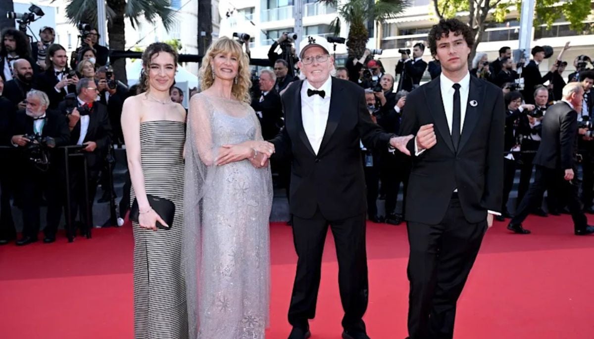 Laura Dern and her children join Bruce Dern at the Cannes premiere of his documentary