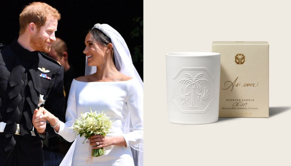 Meghan Markle&amp;apos;s brand marks her eighth wedding anniversary with a wedding-inspired candle tribute