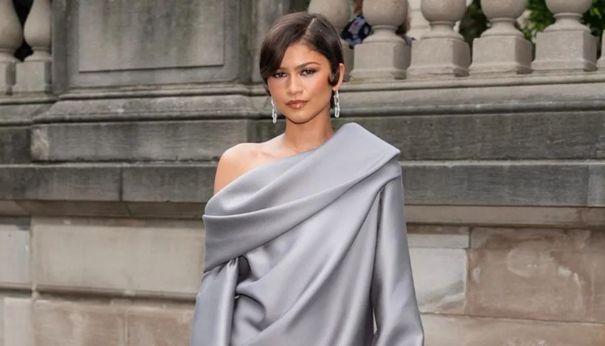 Zendaya stuns in silver Vuitton mini dress and $22,800 Tiffany earrings at Cruise 2027 show