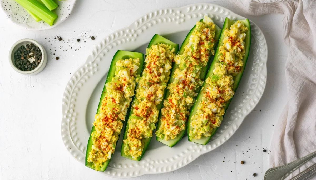 Chef shares a high-protein cucumber boats recipe that is ready in 20 minutes