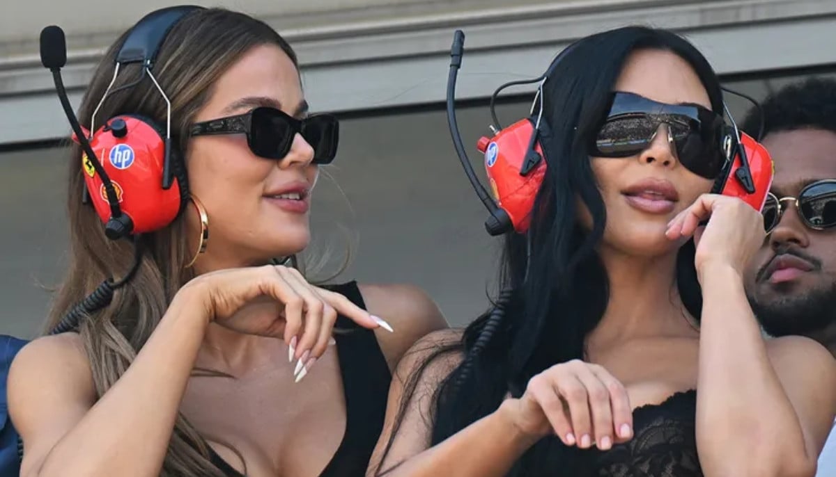 Kim Kardashian and Khloé Kardashian join Lewis Hamilton trackside at Monaco Grand Prix