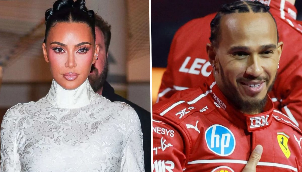 Lewis Hamilton shows affection for Kim Kardashian at Monaco Grand Prix