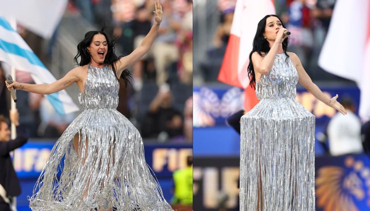 Katy Perry opens 2026 World Cup ceremony in silver Stella McCartney gown at SoFi Stadium