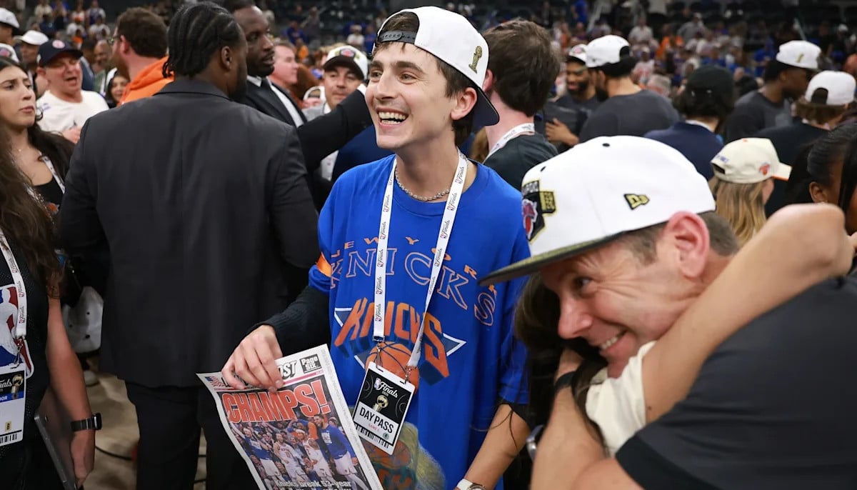 Timothée Chalamet reacts to Knicks victory courtside: 'I have no words'