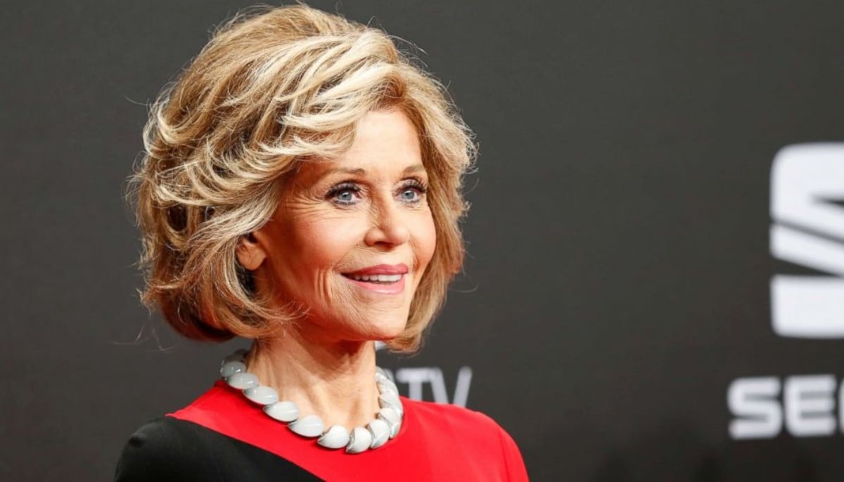 Jane Fonda urges action against Paramount-WBD merger at protest event