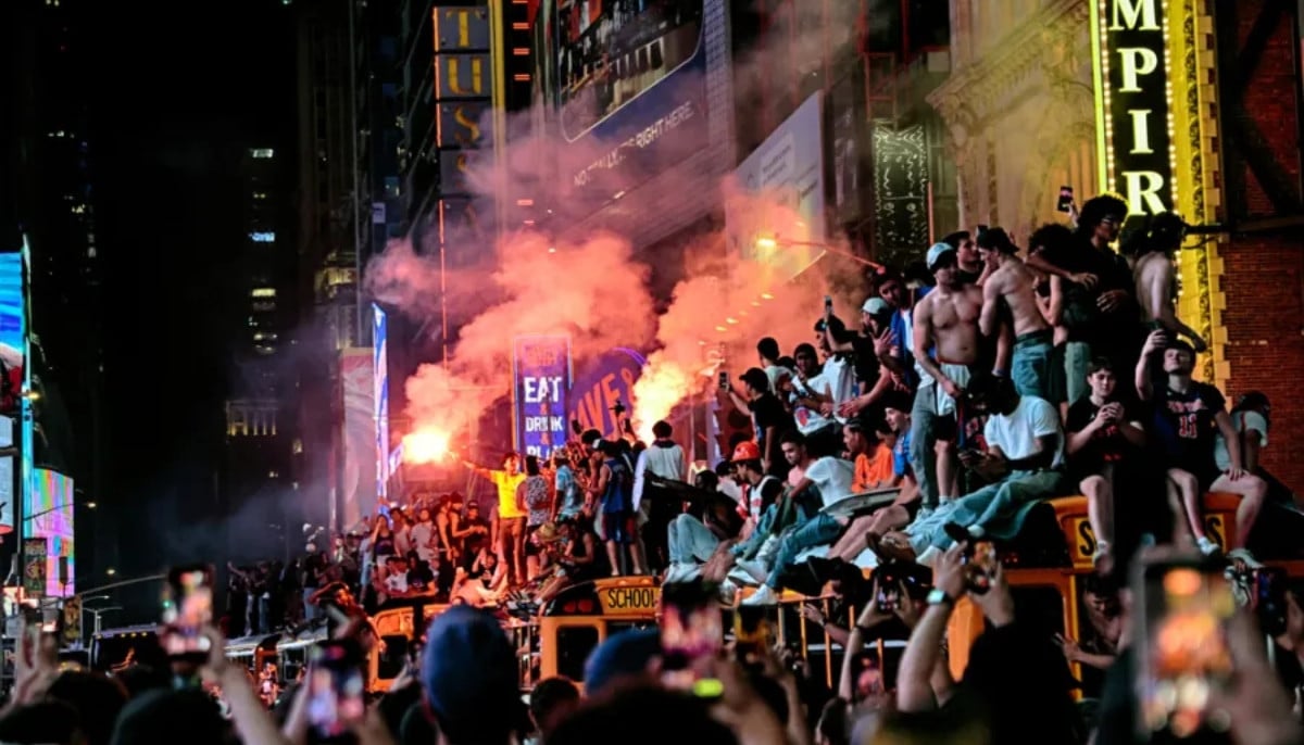 Knicks title celebrations turn violent as 63 arrested in NYC