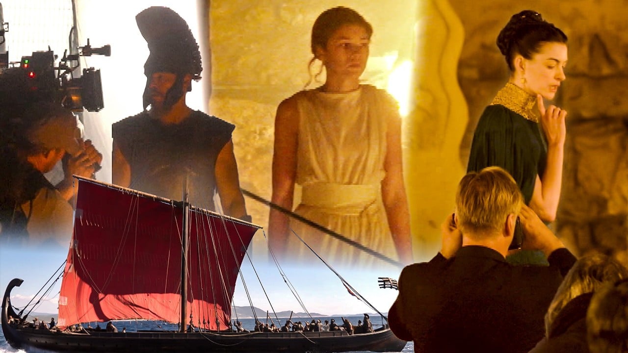 Behind the scenes with Nolan’s Odyssey cast in extreme filming locations revealed