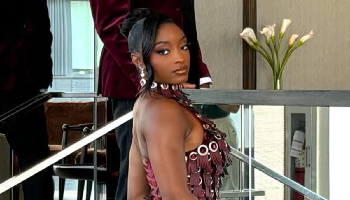Simone Biles turns heads at Taylor Swift and Travis Kelce wedding
