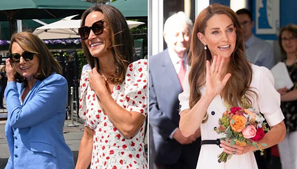 Carole Middleton and Pippa Middleton watch Wimbledon tournament