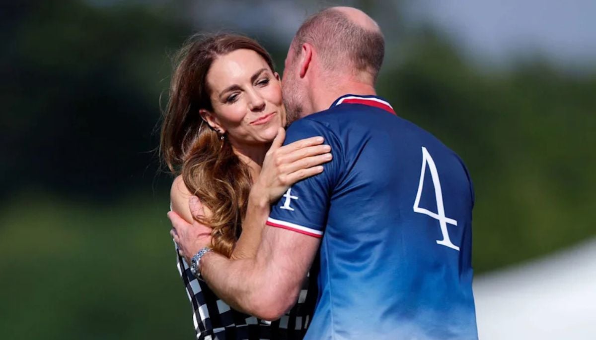 Kate Middleton plants kiss on Prince William at polo