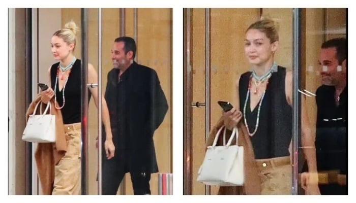 Gigi Hadid stuns in sleeveless black top as she leaves ritzy NYC party