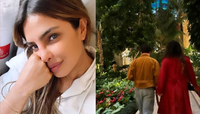 Priyanka Chopra walks with Bae Nick Jonas in Las Vegas