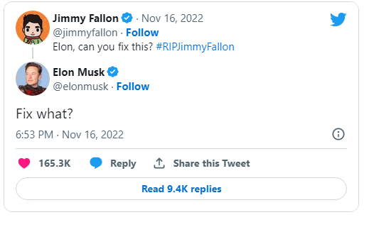 Elon Musk responds to Jimmy Fallons trending hashtag joke on Twitter