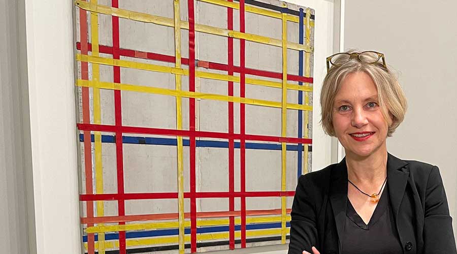 Piet Mondrian artwork New York City I hung upside down for 75 years