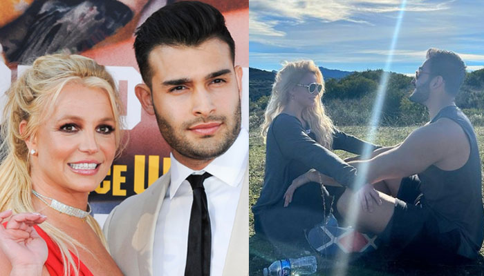 Sam Asghari shares sweet kiss with Britney Spears as he takes her for hiking on Christmas