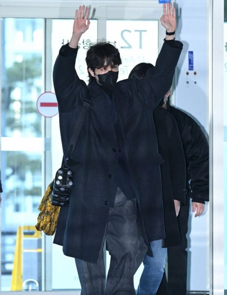 BTS J-Hope dances at airport as he heads to US for his Time Square