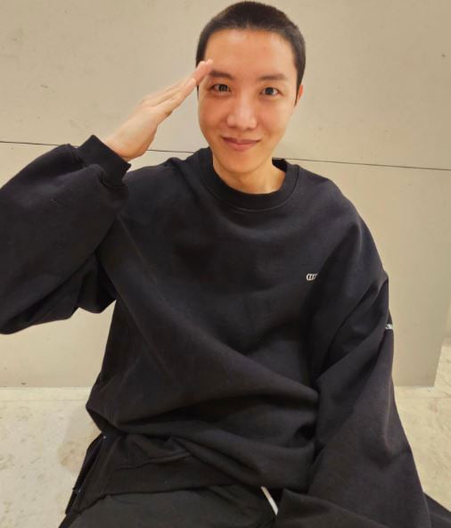 J-Hope of BTS shows off his new haircut ahead of military enlistment