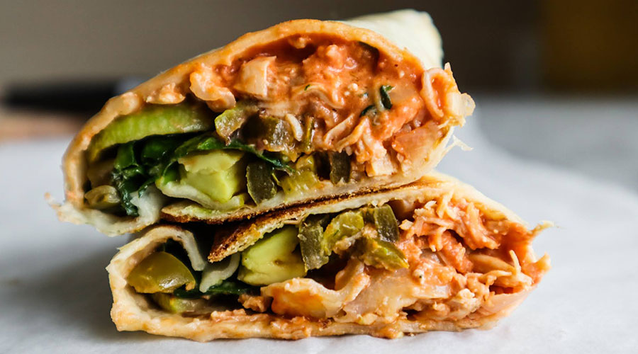 Spicy Chicken & Avocado Wraps recipe
