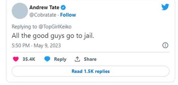 Andrew Tate supports Pakistan’s former Prime Minister Imran Khan amid arrest
