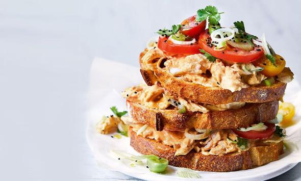 Coronation Chicken on Toast recipe 