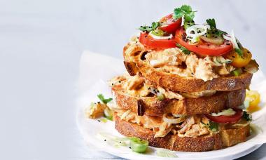 Coronation Chicken on Toast recipe 