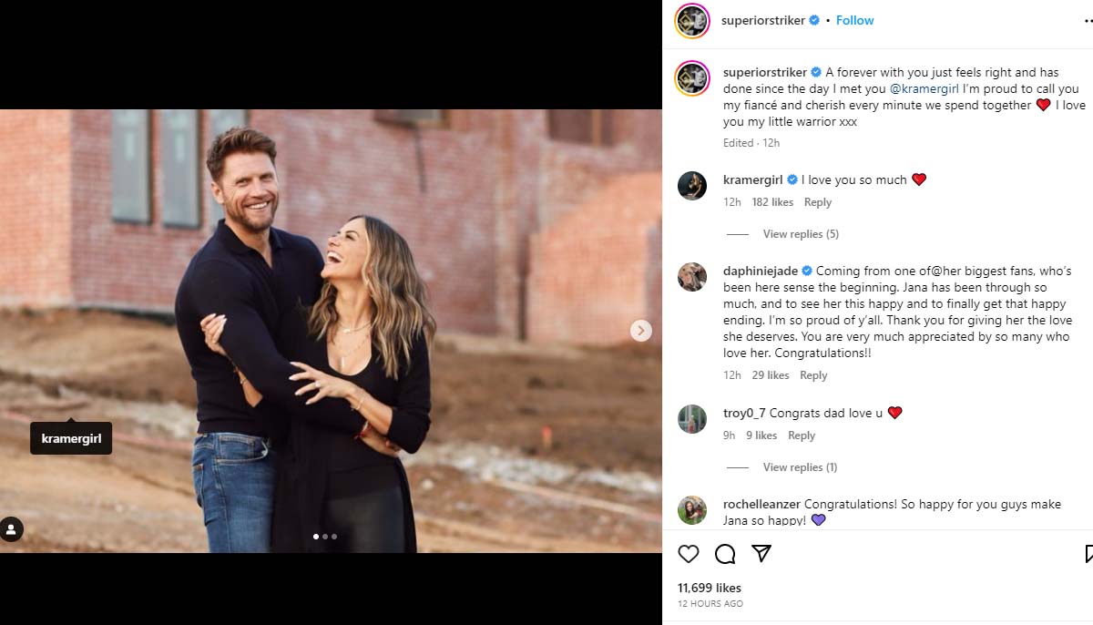 Jana Kramer, Allan Russell make things official with engagement announcement