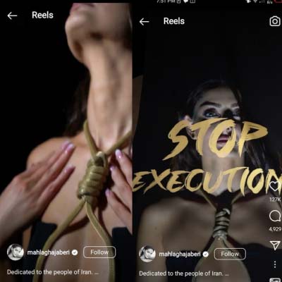 Iranian model Mahlagna Jaberi debuts noose dress at Cannes 2023: statement against executions